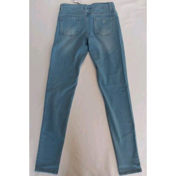 New GUESS Girls Blue Denim Jeggings Size 16 Light‎ Medium Wash - Picture 4 of 5